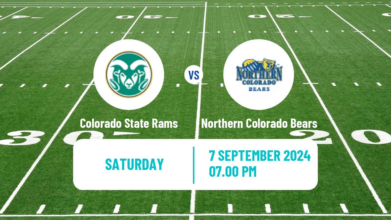 American football NCAA College Football Colorado State Rams - Northern Colorado Bears