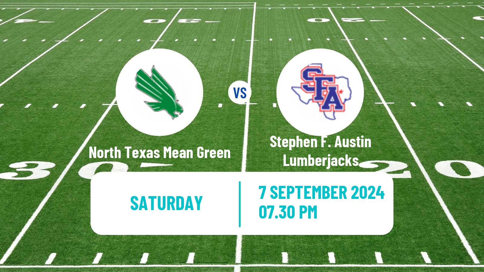 American football NCAA College Football North Texas Mean Green - Stephen F. Austin Lumberjacks