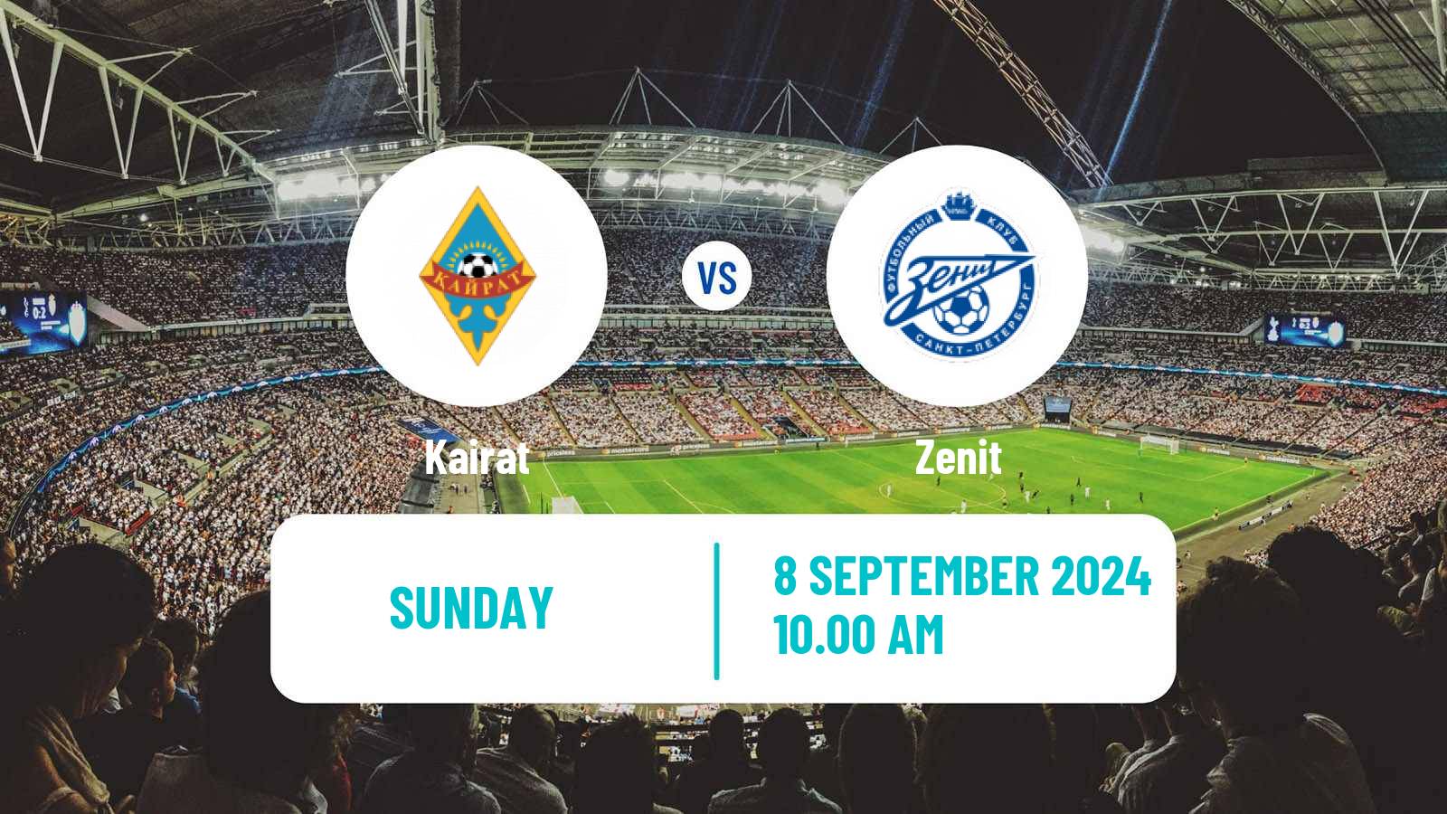 Soccer Club Friendly Kairat - Zenit