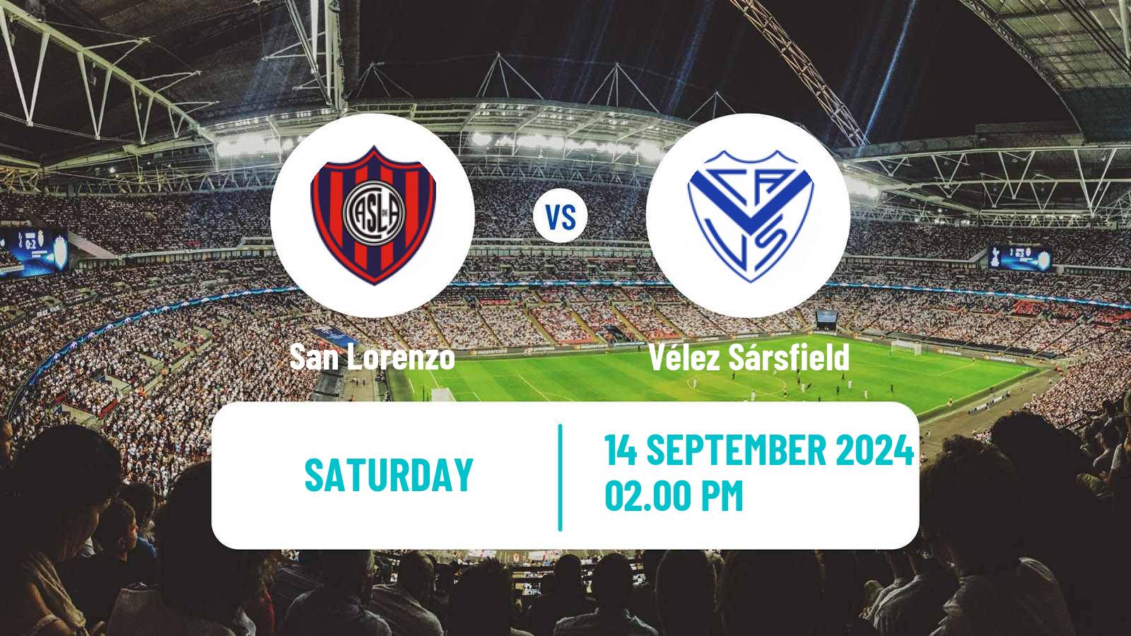 Soccer Argentinian Liga Profesional San Lorenzo - Vélez Sársfield