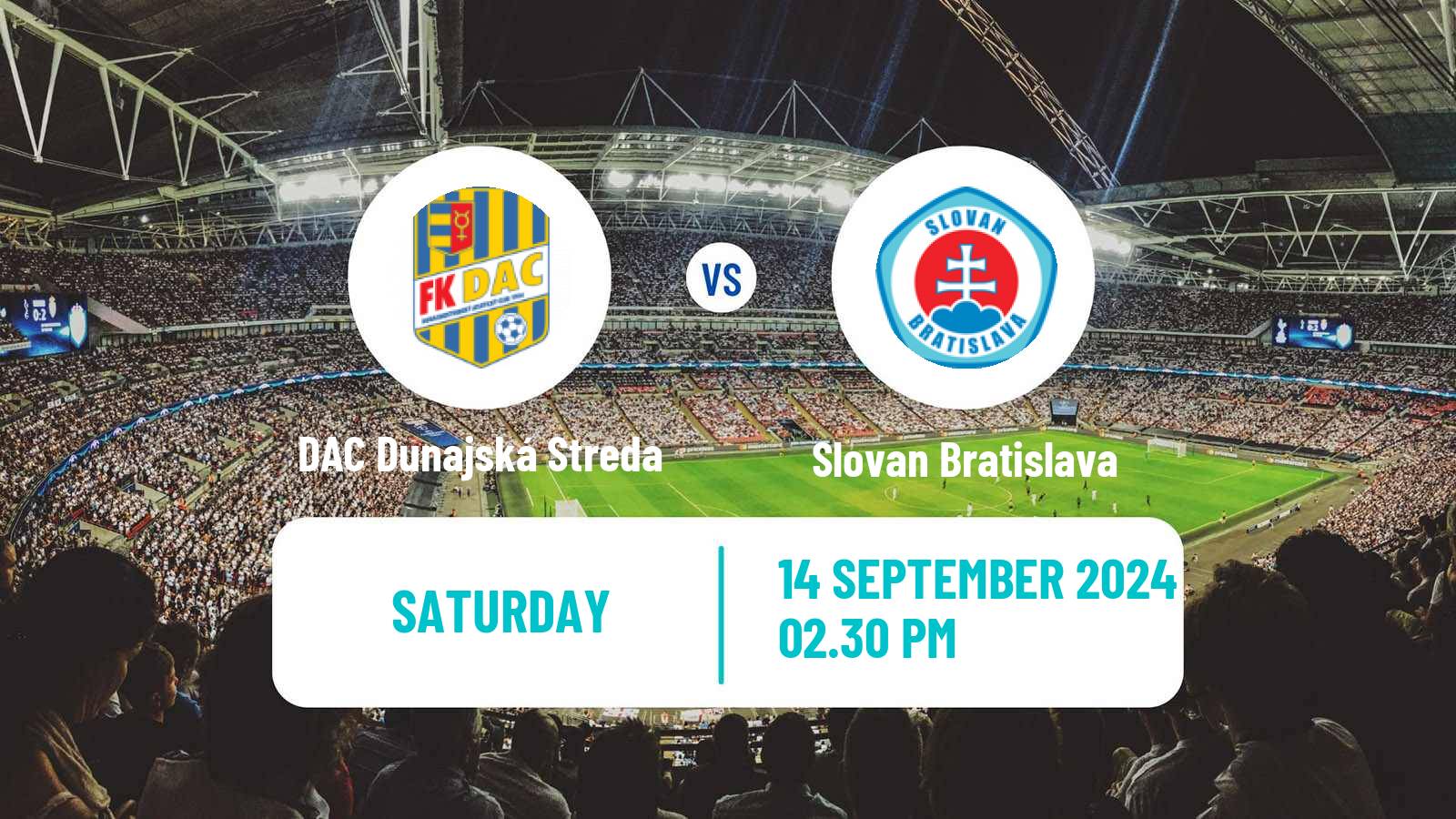 Soccer Slovak Superliga DAC Dunajská Streda - Slovan Bratislava