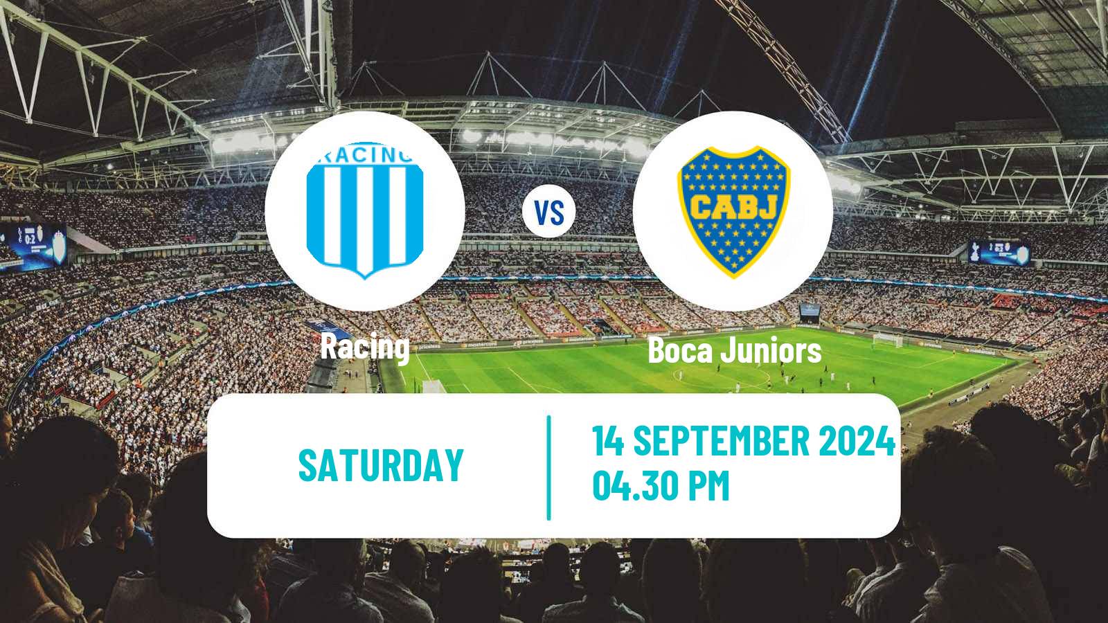 Soccer Argentinian Liga Profesional Racing - Boca Juniors