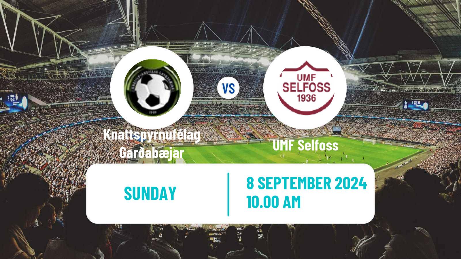 Soccer Icelandic Division 2 Knattspyrnufélag Garðabæjar - Selfoss