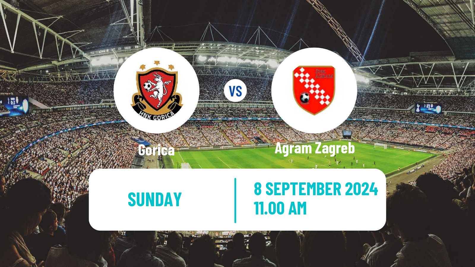 Soccer Croatian 1 HNL Women Gorica - Agram Zagreb