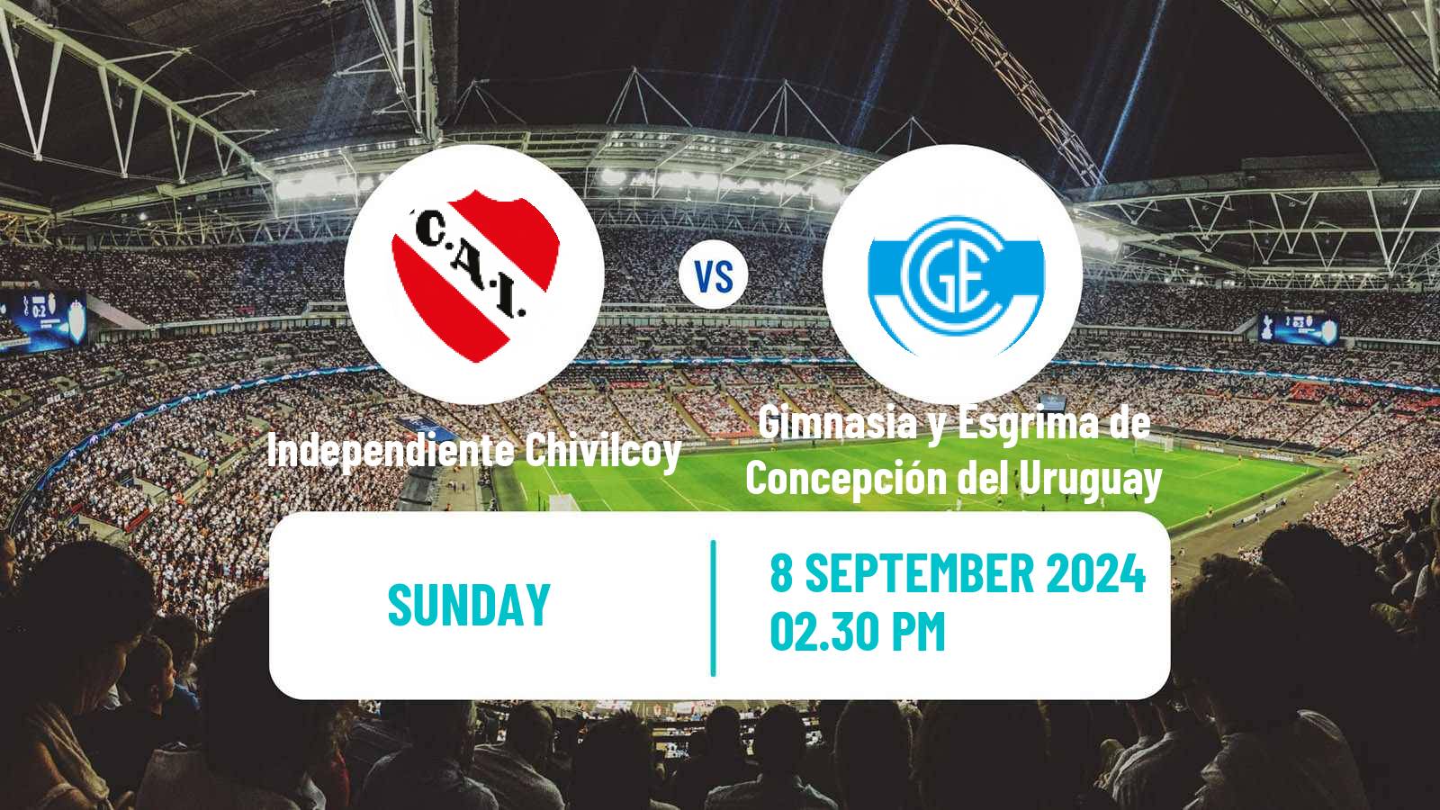 Soccer Argentinian Torneo Federal Independiente Chivilcoy - Gimnasia y Esgrima de Concepción del Uruguay