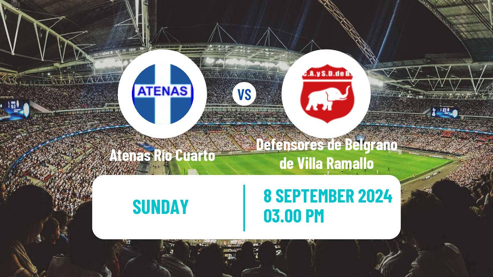 Soccer Argentinian Torneo Federal Atenas Río Cuarto - Defensores de Belgrano de Villa Ramallo