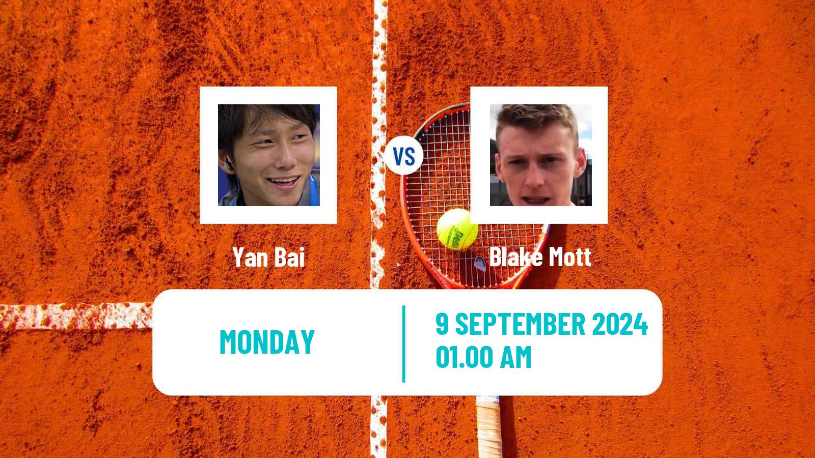 Tennis Guangzhou 2 Challenger Men 2024 Yan Bai - Blake Mott