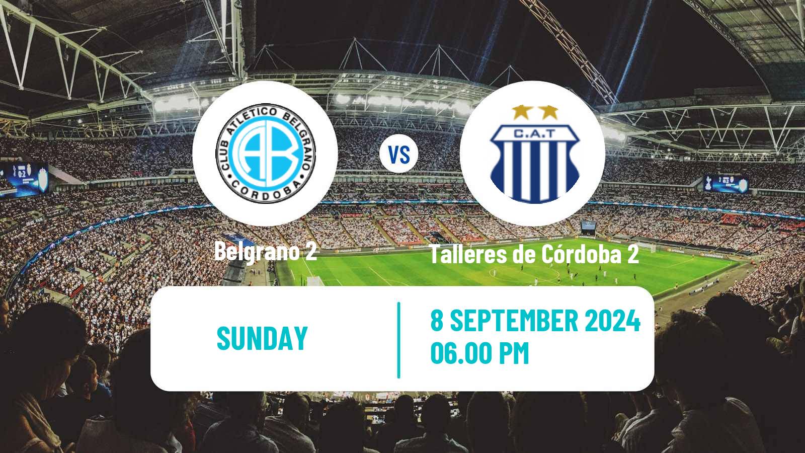 Soccer Argentinian Reserve League Belgrano 2 - Talleres de Córdoba 2