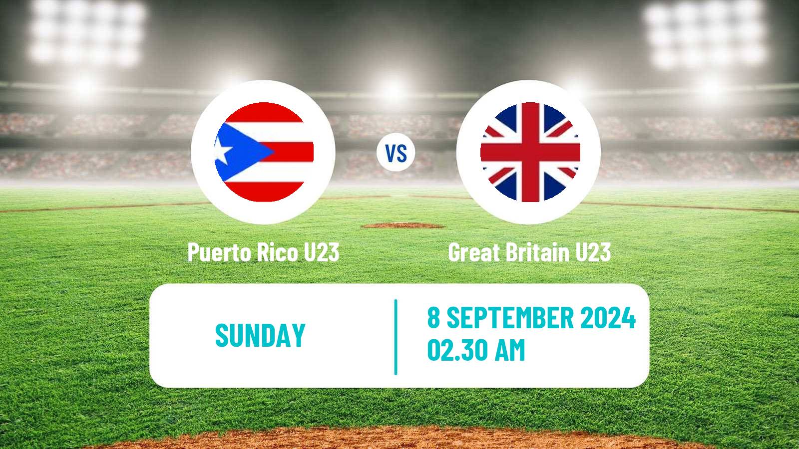 Baseball World Cup U23 Baseball Puerto Rico U23 - Great Britain U23