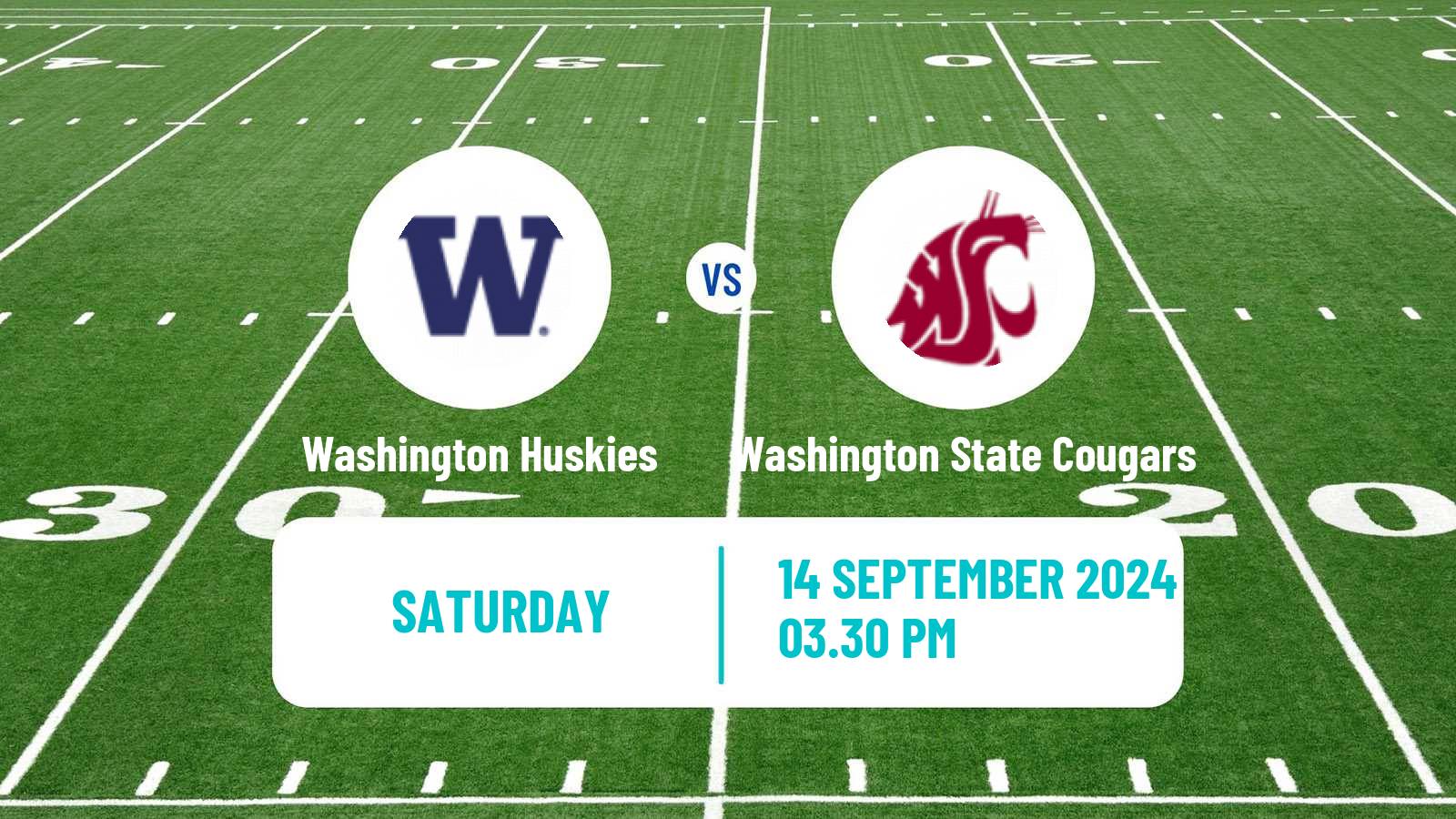 American football NCAA College Football Washington Huskies - Washington State Cougars