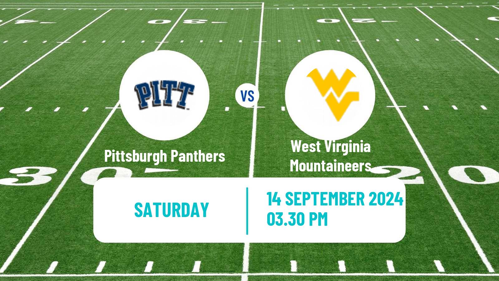 American football NCAA College Football Pittsburgh Panthers - West Virginia Mountaineers