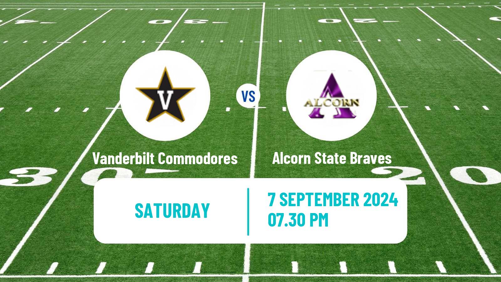 American football NCAA College Football Vanderbilt Commodores - Alcorn State Braves