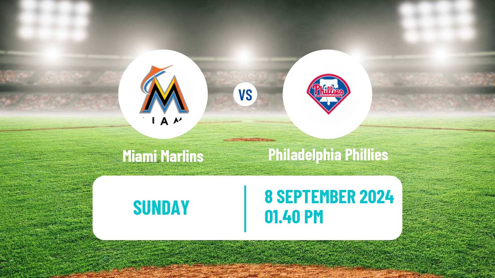 Baseball MLB Miami Marlins - Philadelphia Phillies