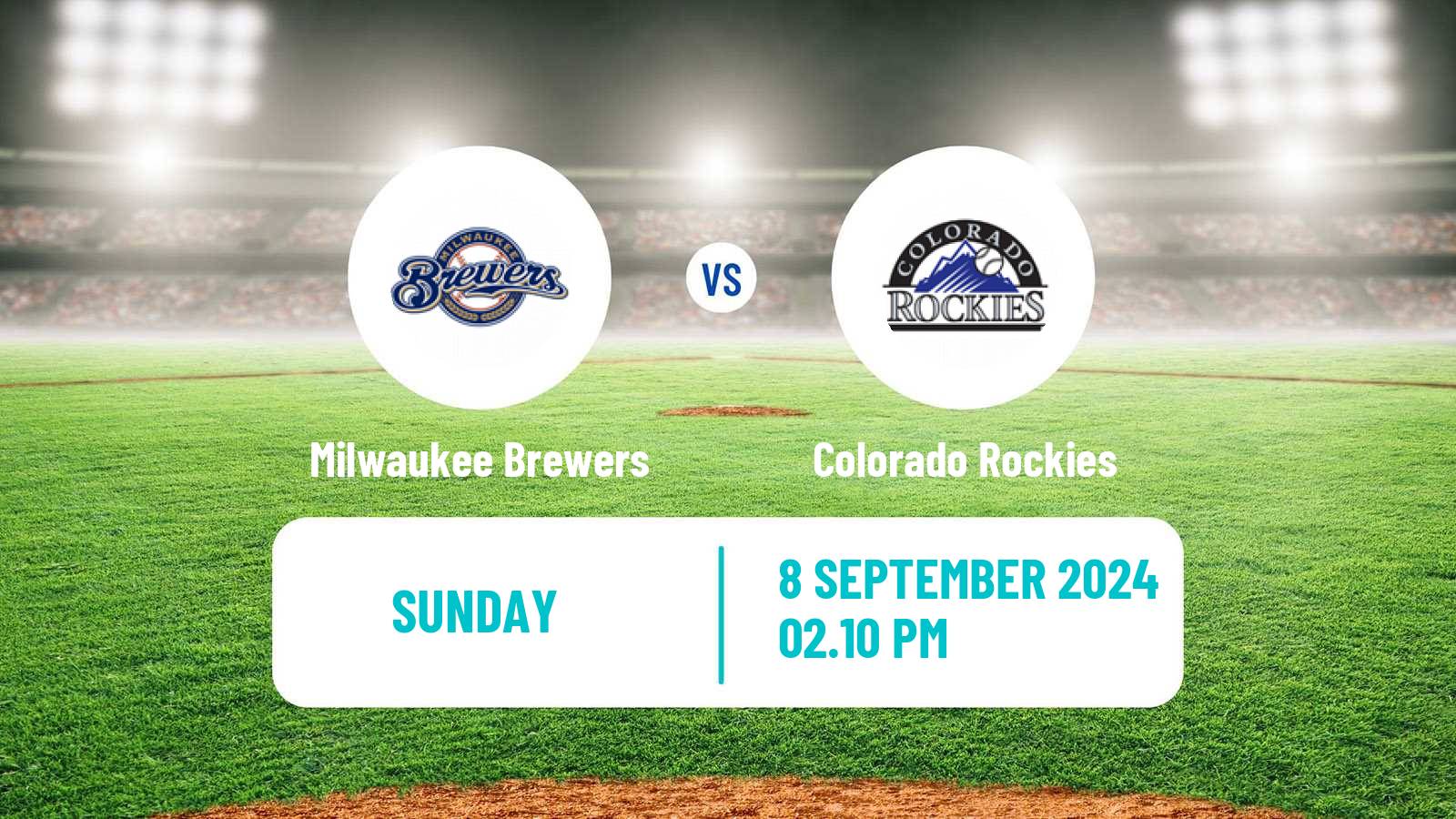 Baseball MLB Milwaukee Brewers - Colorado Rockies