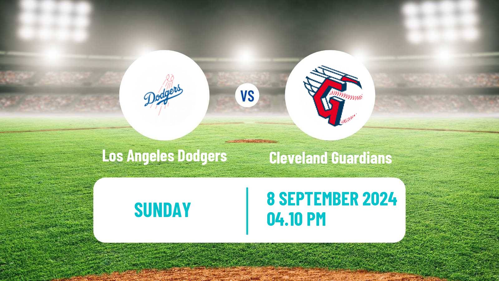 Baseball MLB Los Angeles Dodgers - Cleveland Guardians