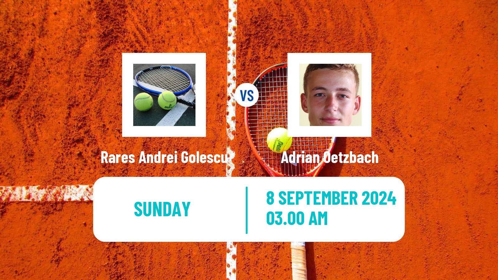 Tennis Dobrich 2 Challenger Men 2024 Rares Andrei Golescu - Adrian Oetzbach