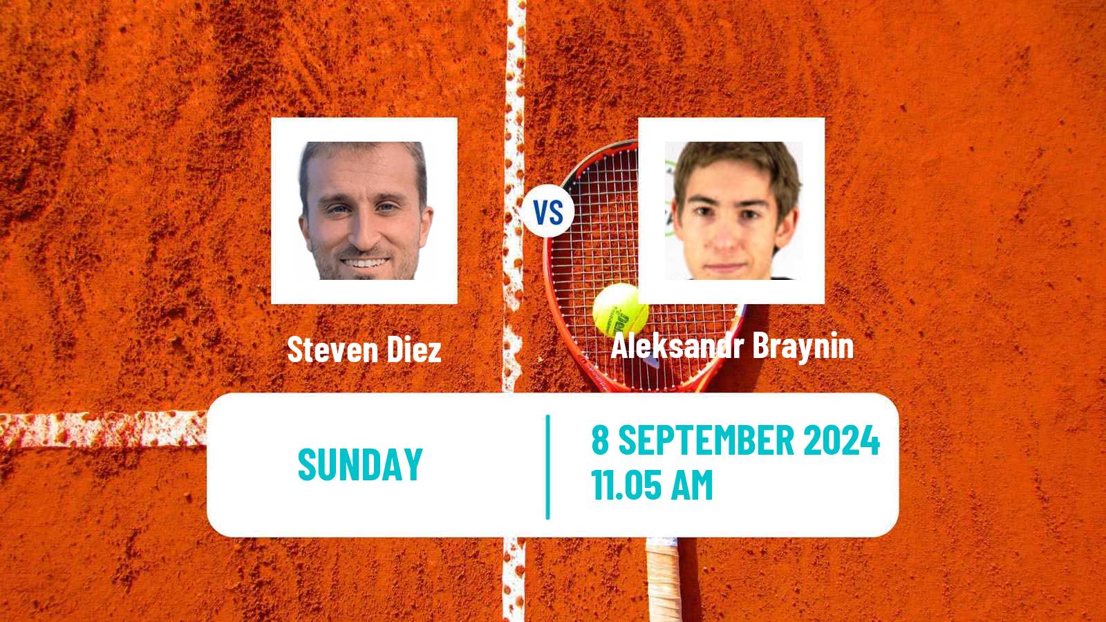 Tennis Rennes Challenger Men Steven Diez - Aleksandr Braynin