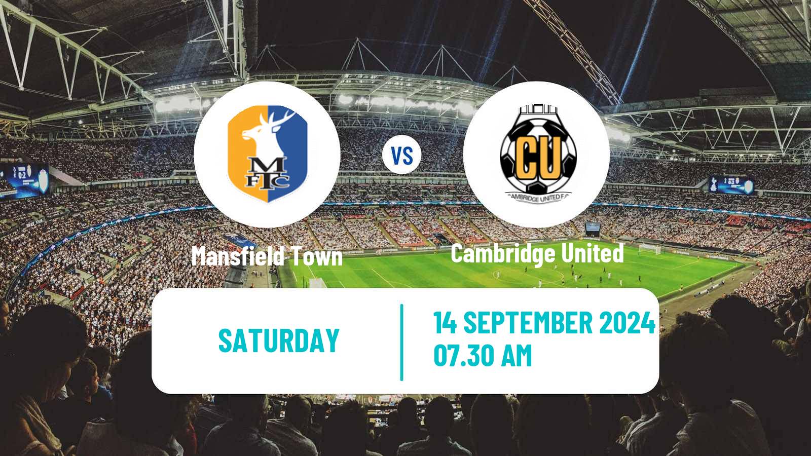 Soccer English League One Mansfield Town - Cambridge United