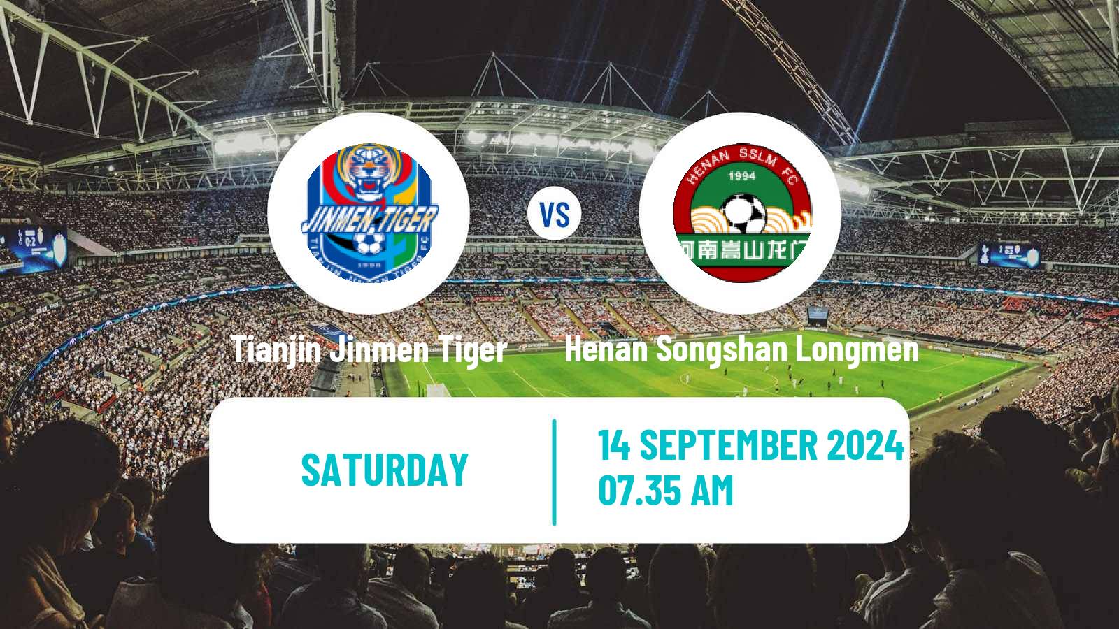 Soccer Chinese Super League Tianjin Jinmen Tiger - Henan Songshan Longmen