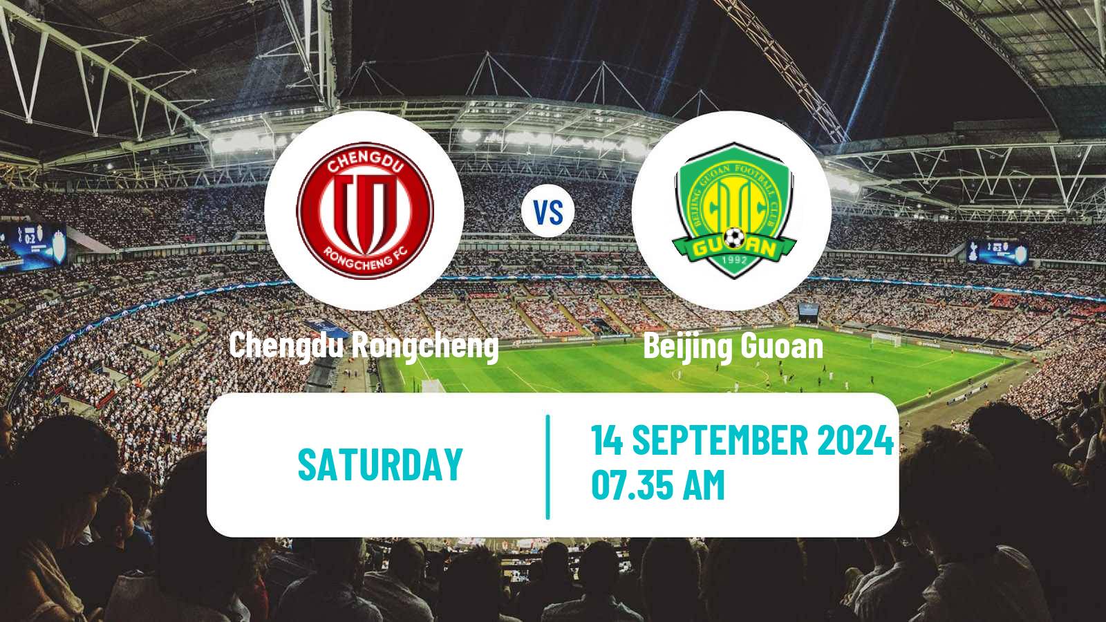 Soccer Chinese Super League Chengdu Rongcheng - Beijing Guoan