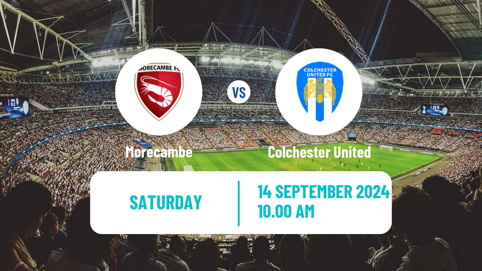 Soccer English League Two Morecambe - Colchester United