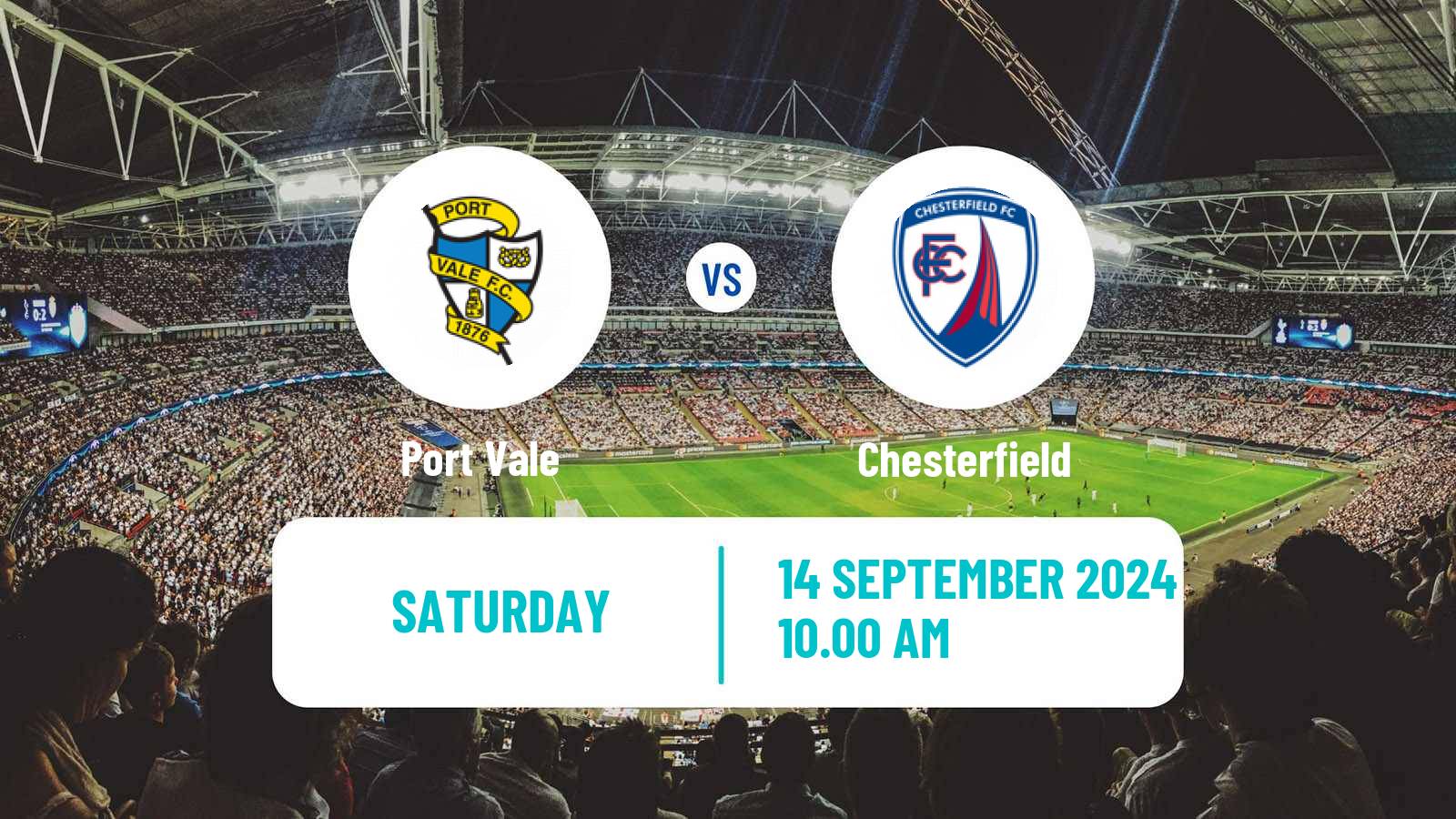 Soccer English League Two Port Vale - Chesterfield