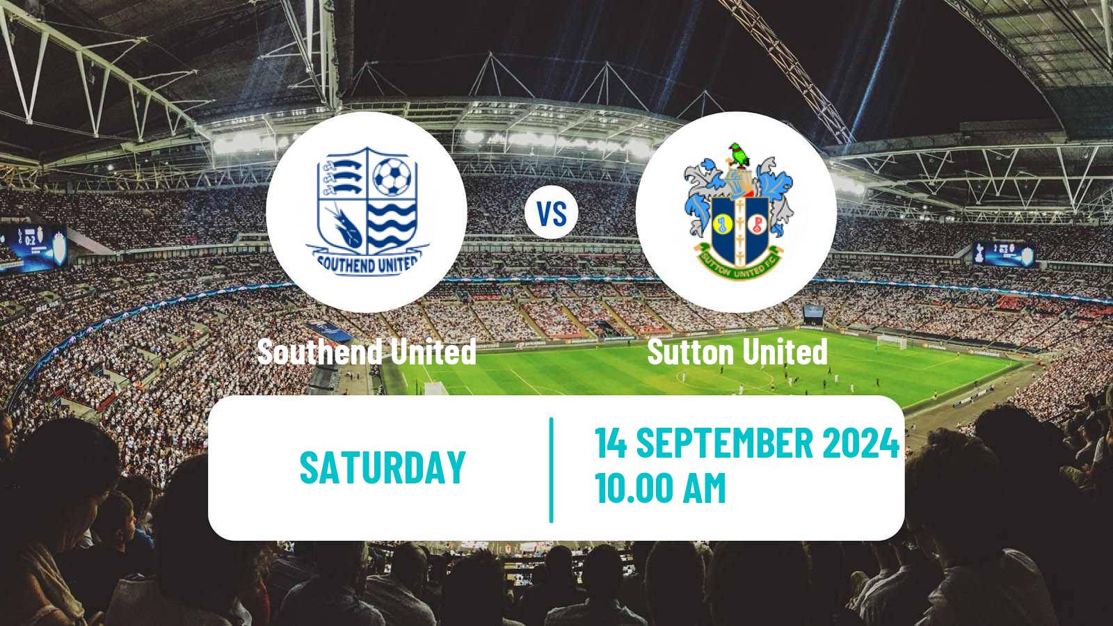 Soccer English National League Southend United - Sutton United