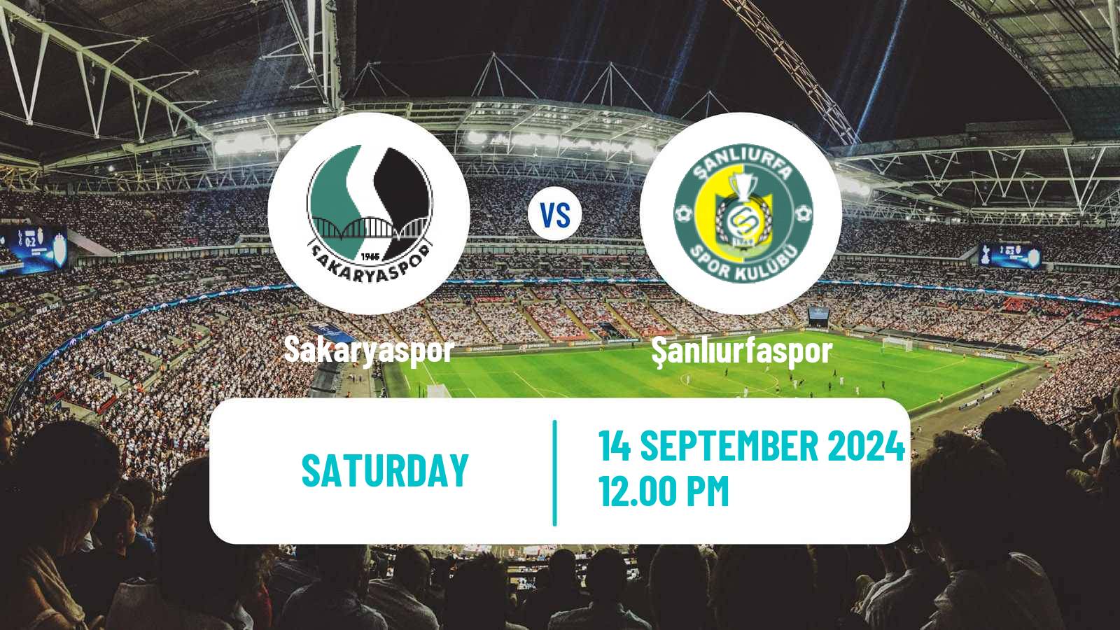 Soccer Turkish First League Sakaryaspor - Şanlıurfaspor