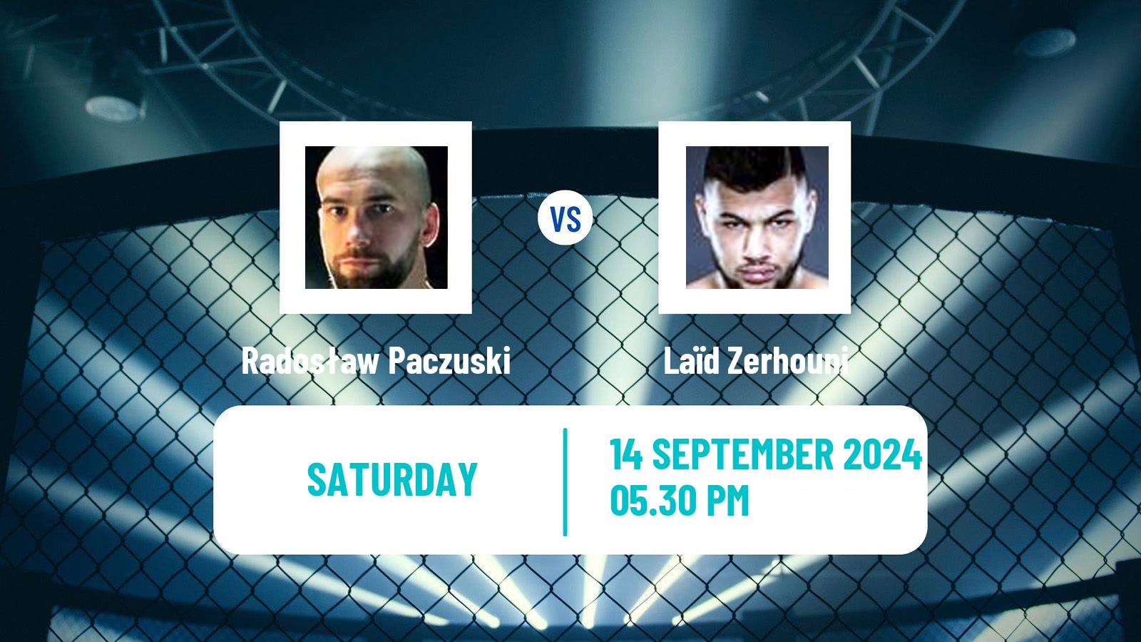 MMA Middleweight Ksw Men Radosław Paczuski - Laïd Zerhouni