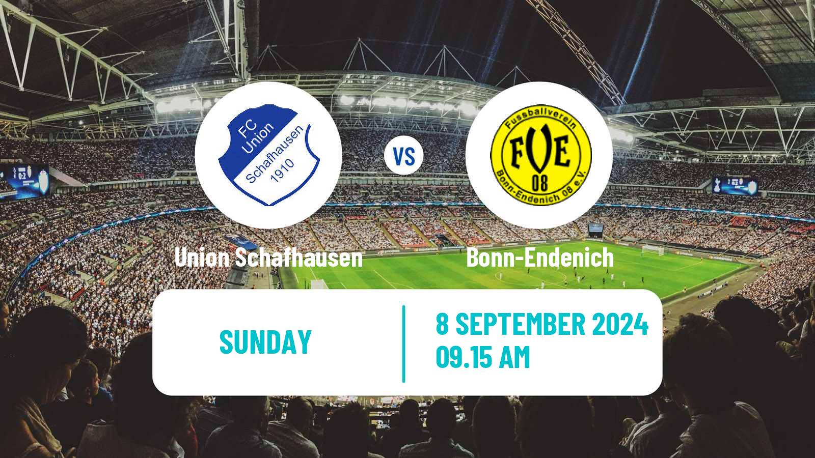 Soccer German Oberliga Mittelrhein Union Schafhausen - Bonn-Endenich