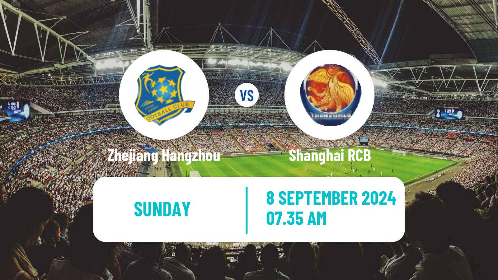 Soccer Chinese Super League Women Zhejiang Hangzhou - Shanghai RCB