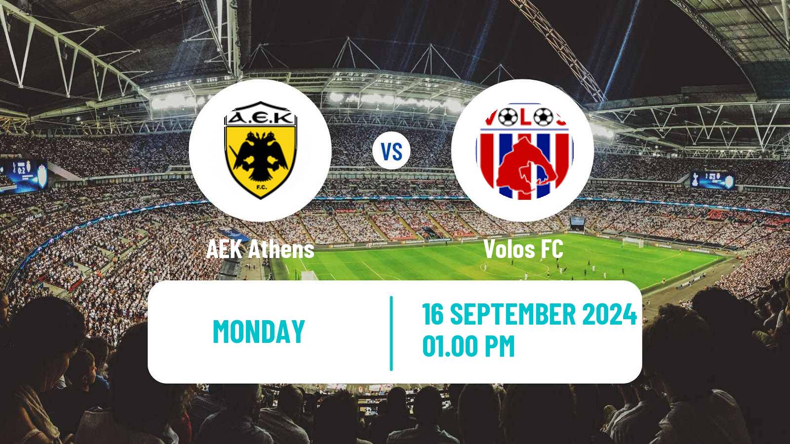 Soccer Greek Super League AEK Athens - Volos