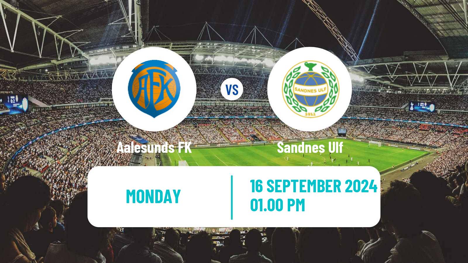 Soccer Norwegian Adeccoligaen Aalesunds - Sandnes Ulf