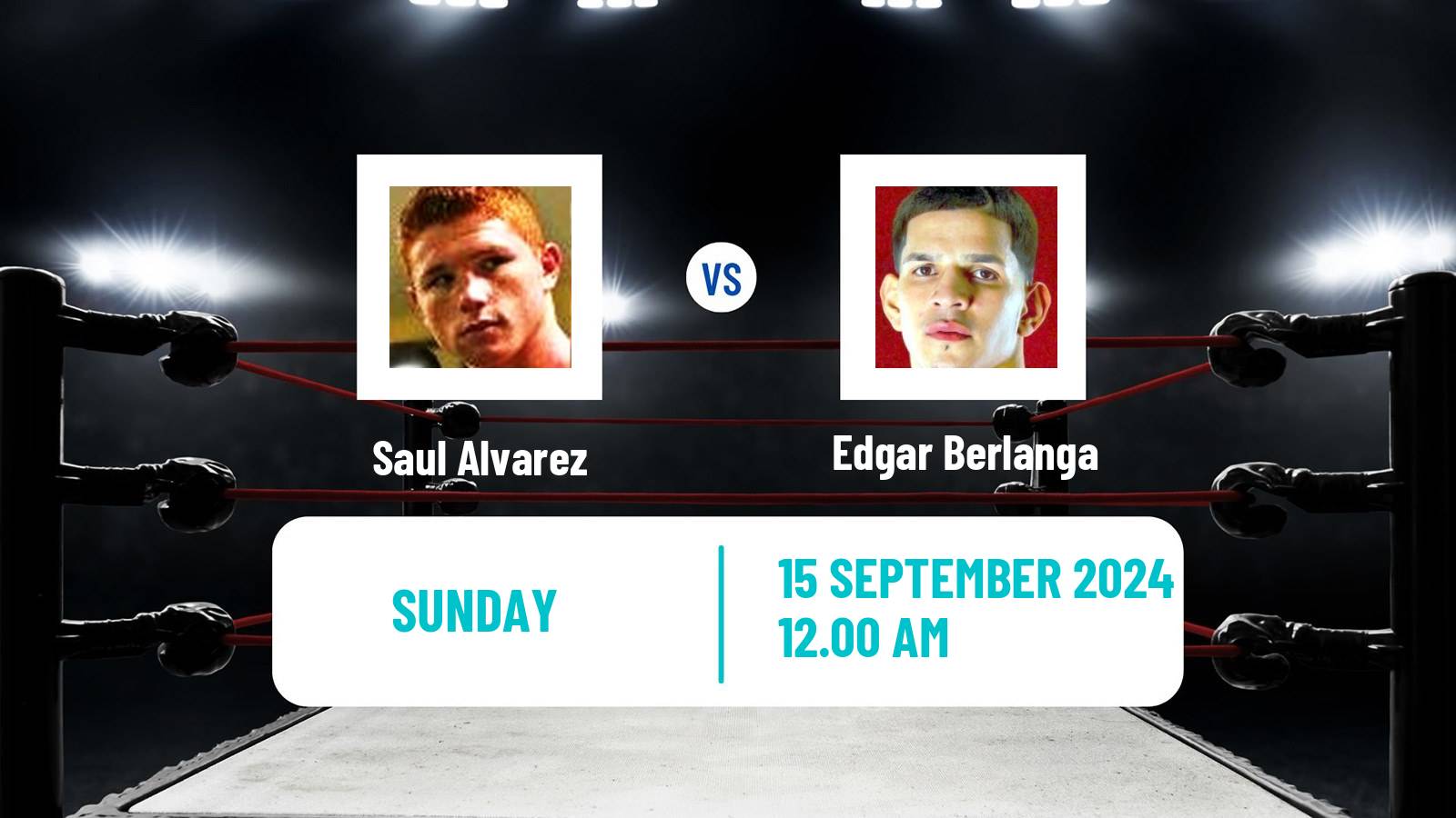 Boxing Super Middleweight WBC WBA WBO IBF Titles Men Saul Alvarez - Edgar Berlanga