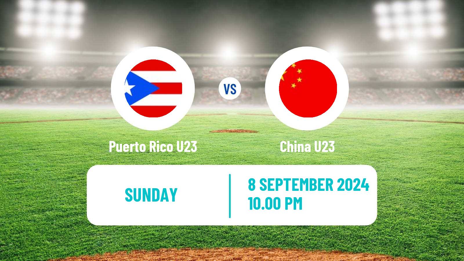 Baseball World Cup U23 Baseball Puerto Rico U23 - China U23