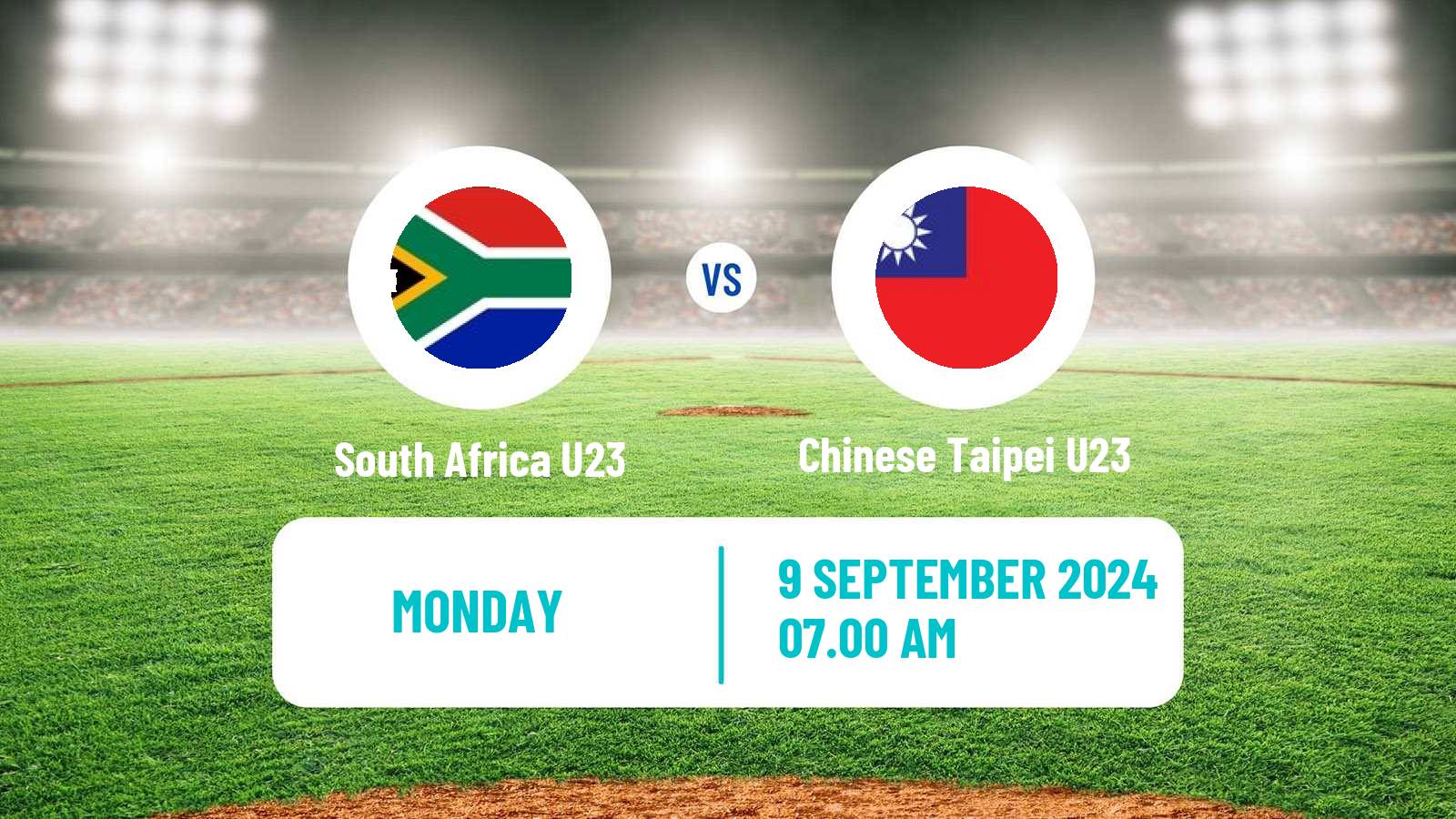 Baseball World Cup U23 Baseball South Africa U23 - Chinese Taipei U23