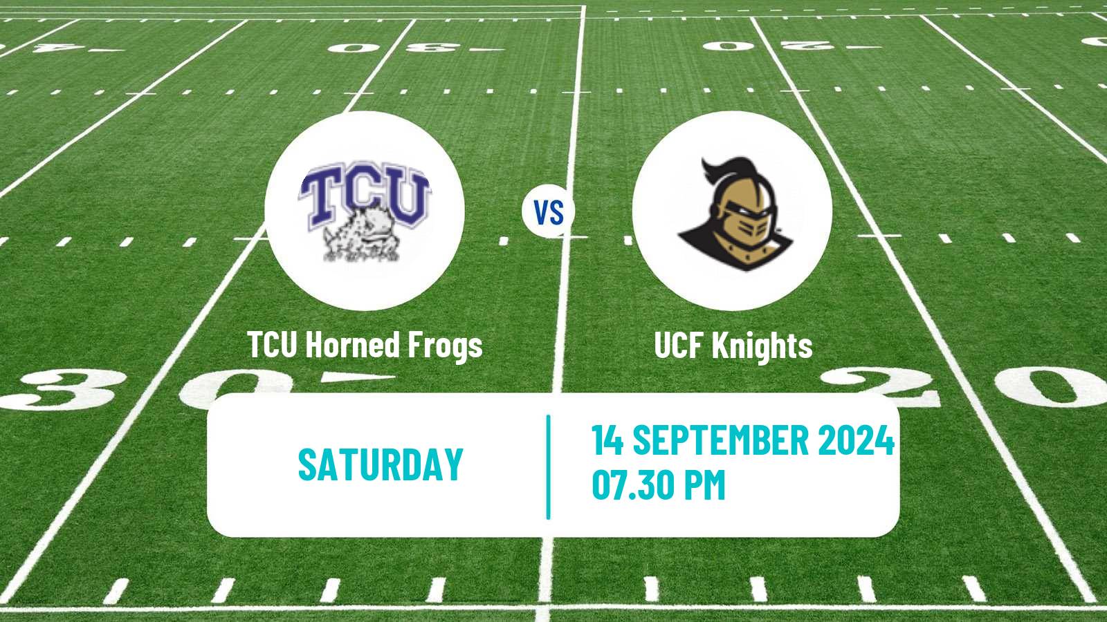 American football NCAA College Football TCU Horned Frogs - UCF Knights