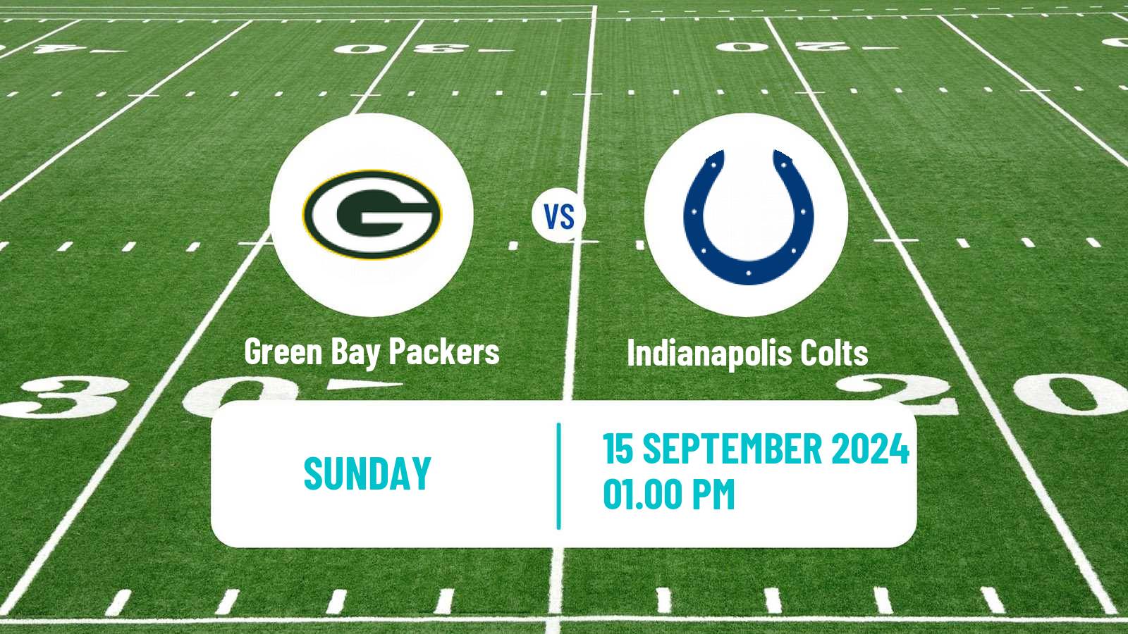 American football NFL Green Bay Packers - Indianapolis Colts