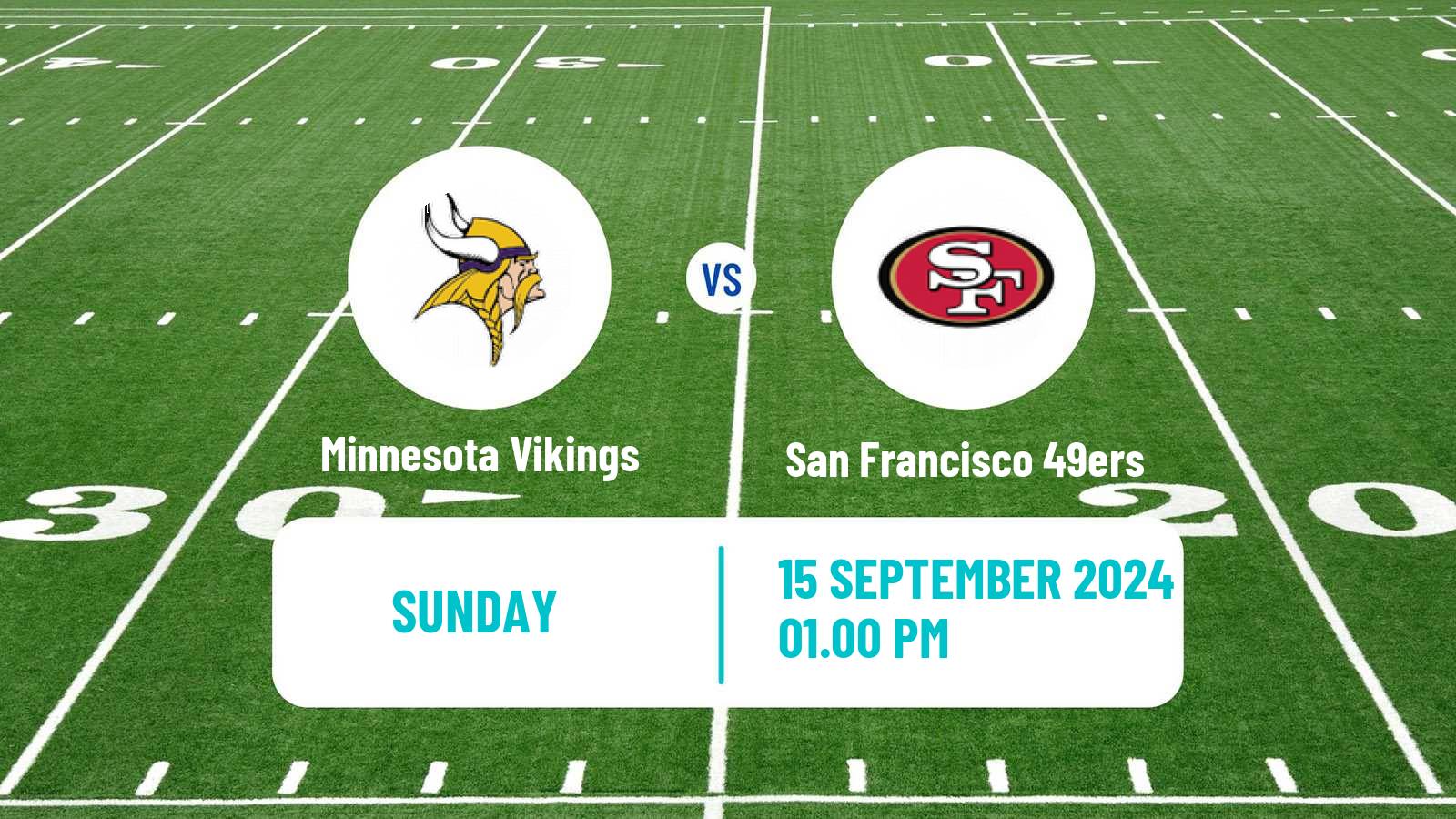 American football NFL Minnesota Vikings - San Francisco 49ers