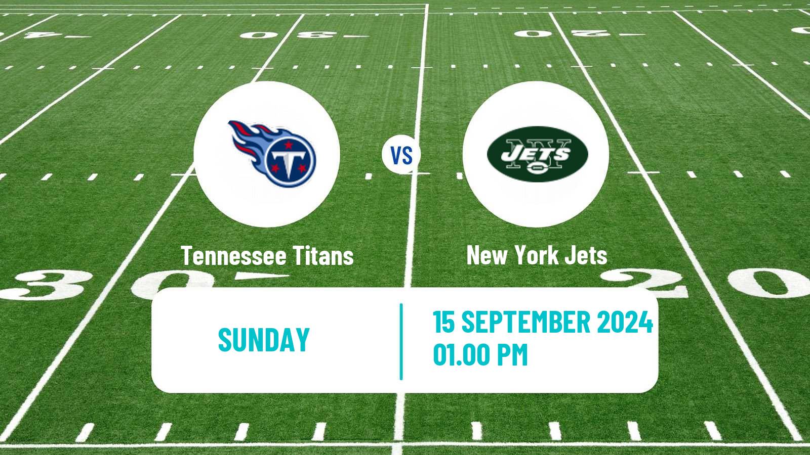 American football NFL Tennessee Titans - New York Jets