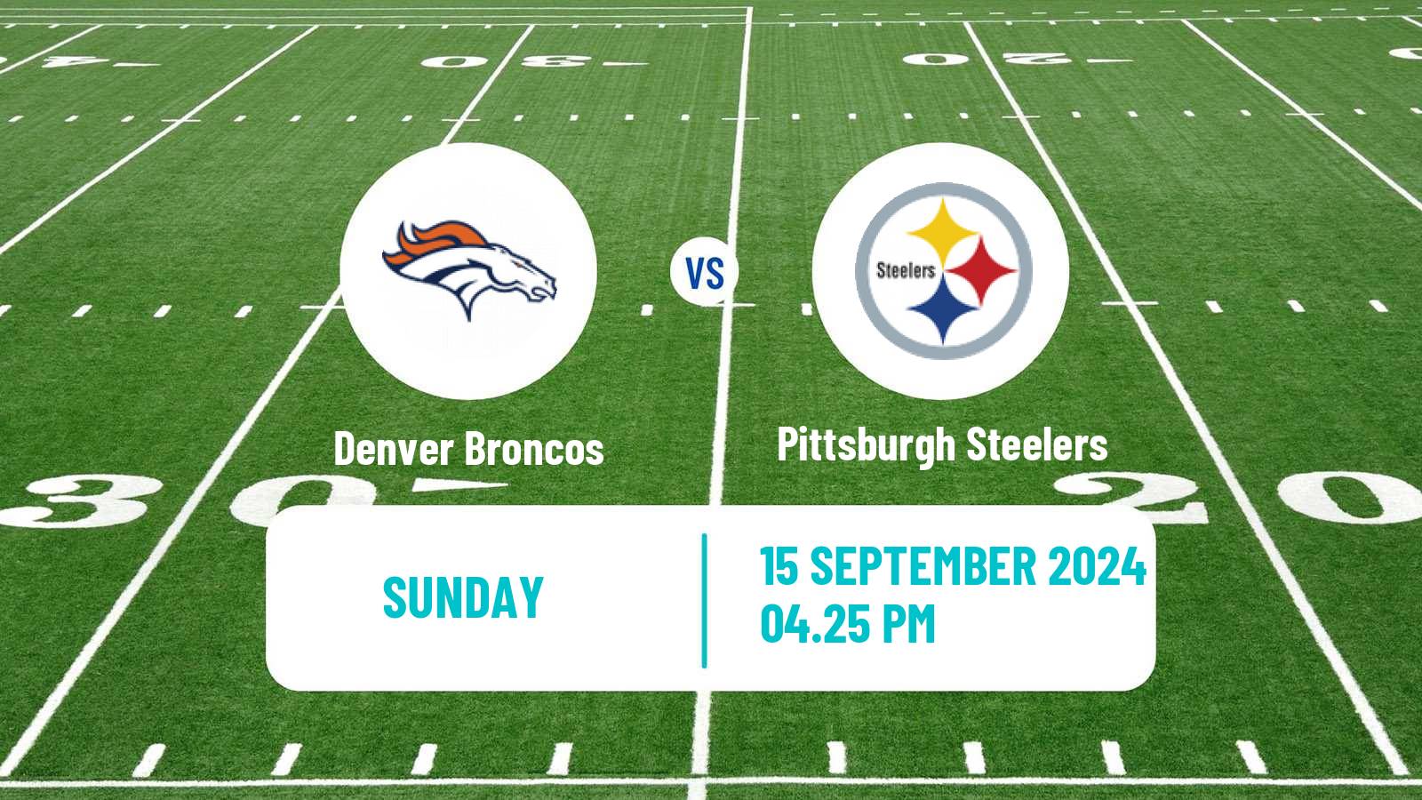 American football NFL Denver Broncos - Pittsburgh Steelers