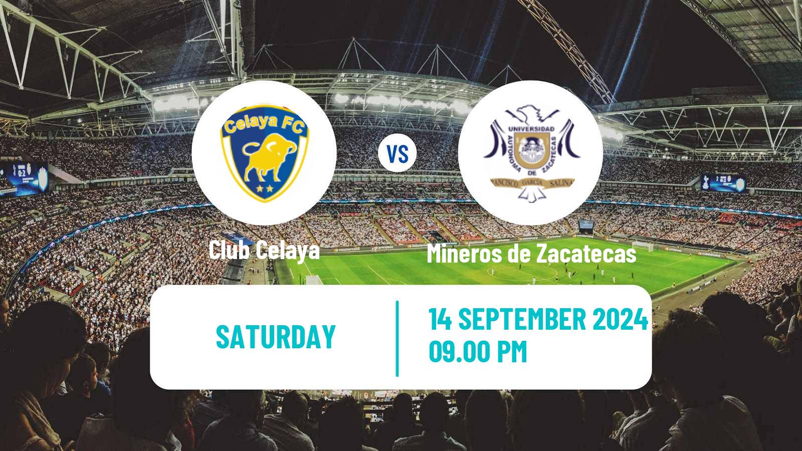 Soccer Mexican Liga de Expansion MX Celaya - Mineros de Zacatecas