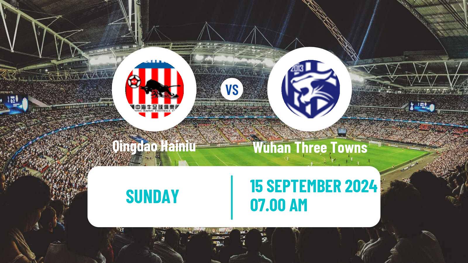 Soccer Chinese Super League Qingdao Hainiu - Wuhan Three Towns