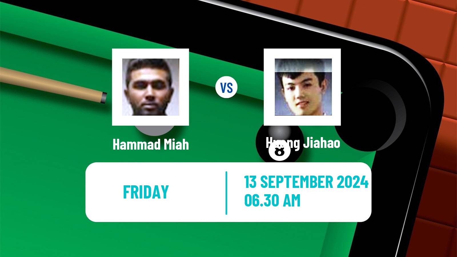 Snooker English Open Hammad Miah - Huang Jiahao