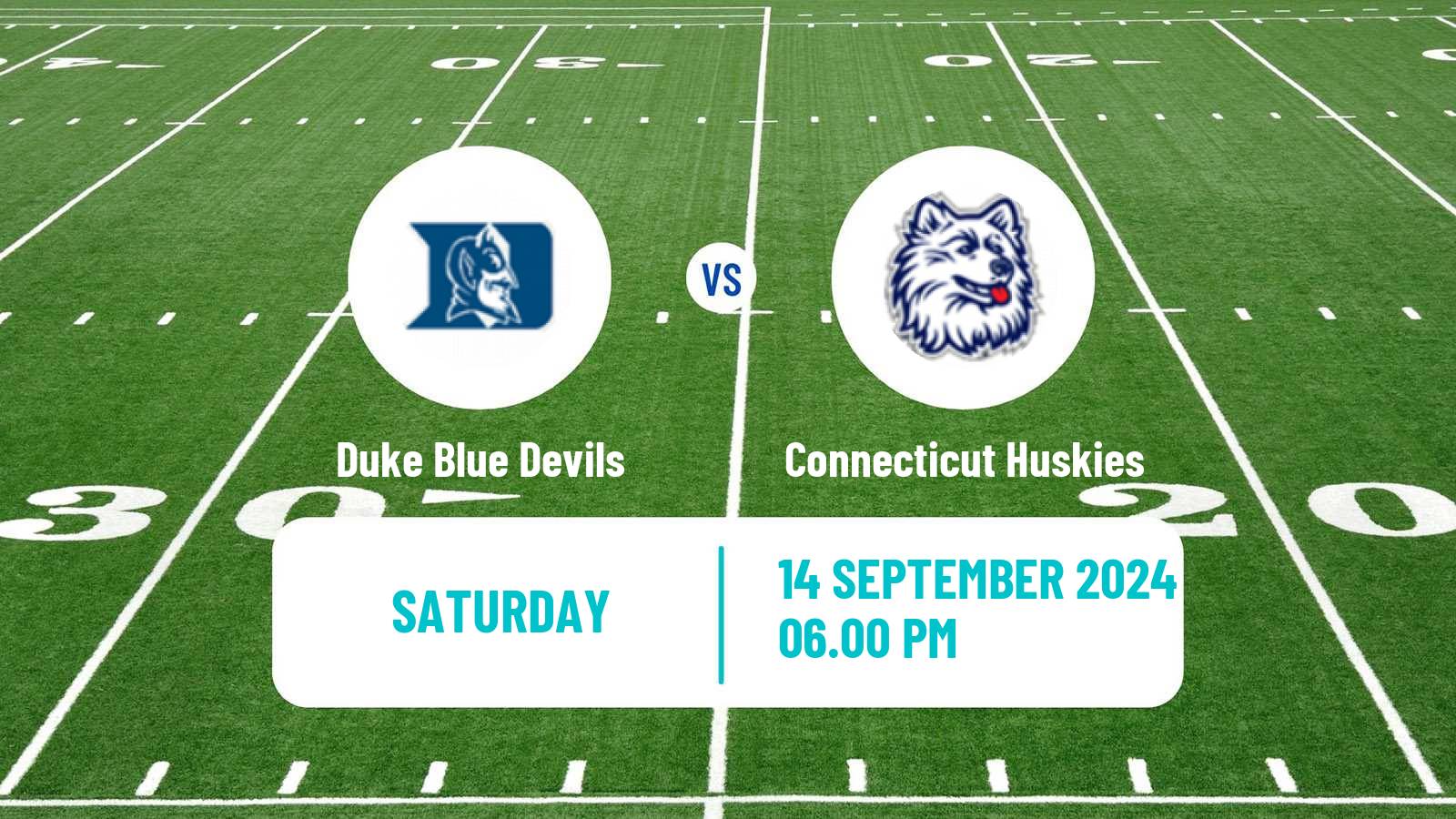 American football NCAA College Football Duke Blue Devils - Connecticut Huskies