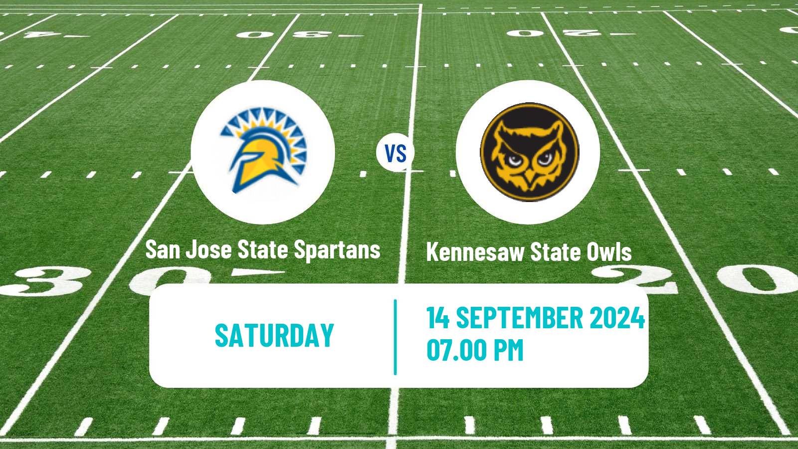 American football NCAA College Football San Jose State Spartans - Kennesaw State Owls