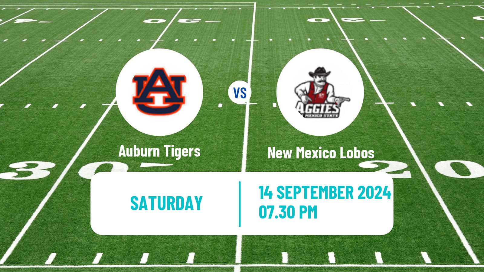 American football NCAA College Football Auburn Tigers - New Mexico Lobos