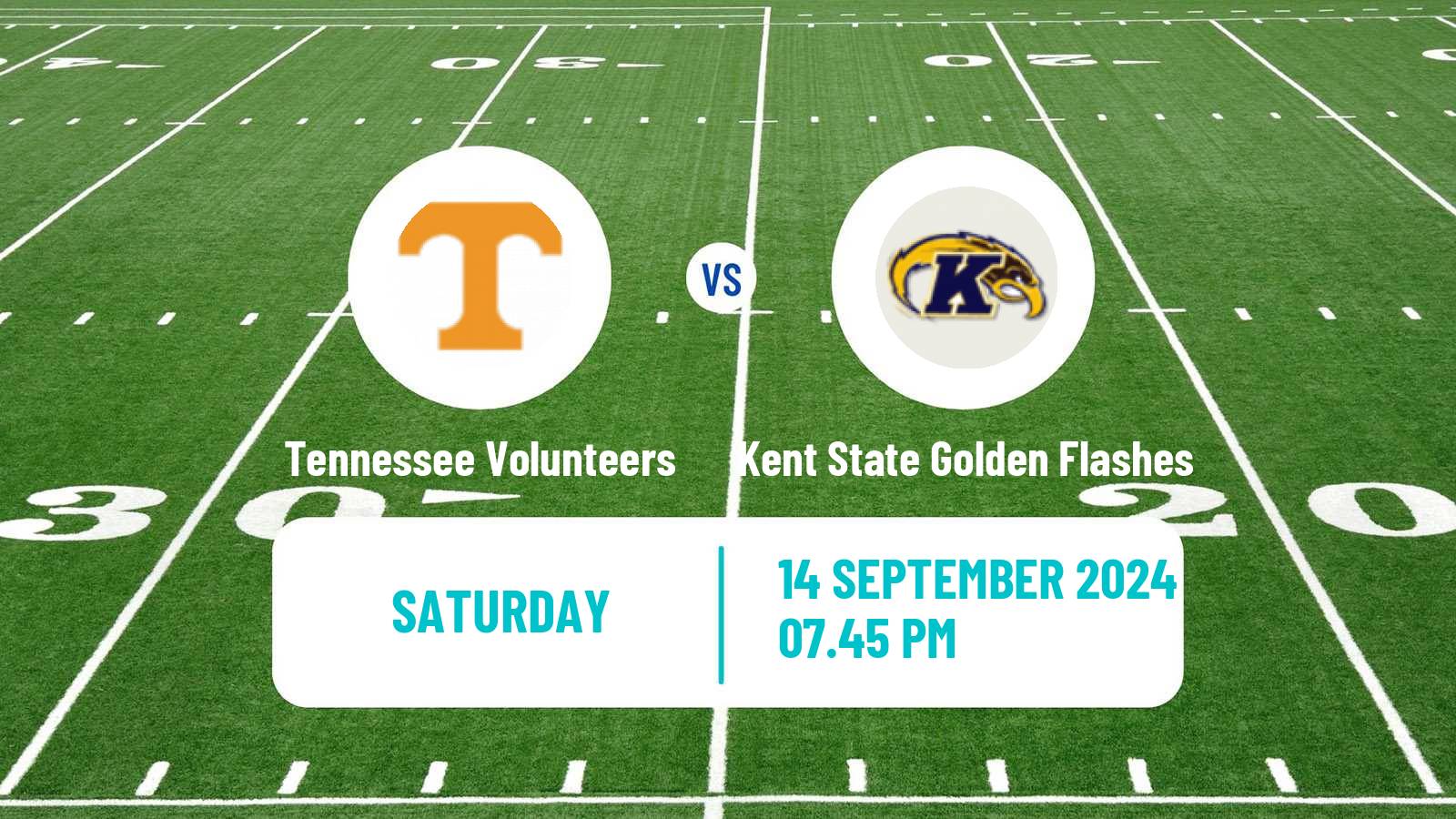 American football NCAA College Football Tennessee Volunteers - Kent State Golden Flashes