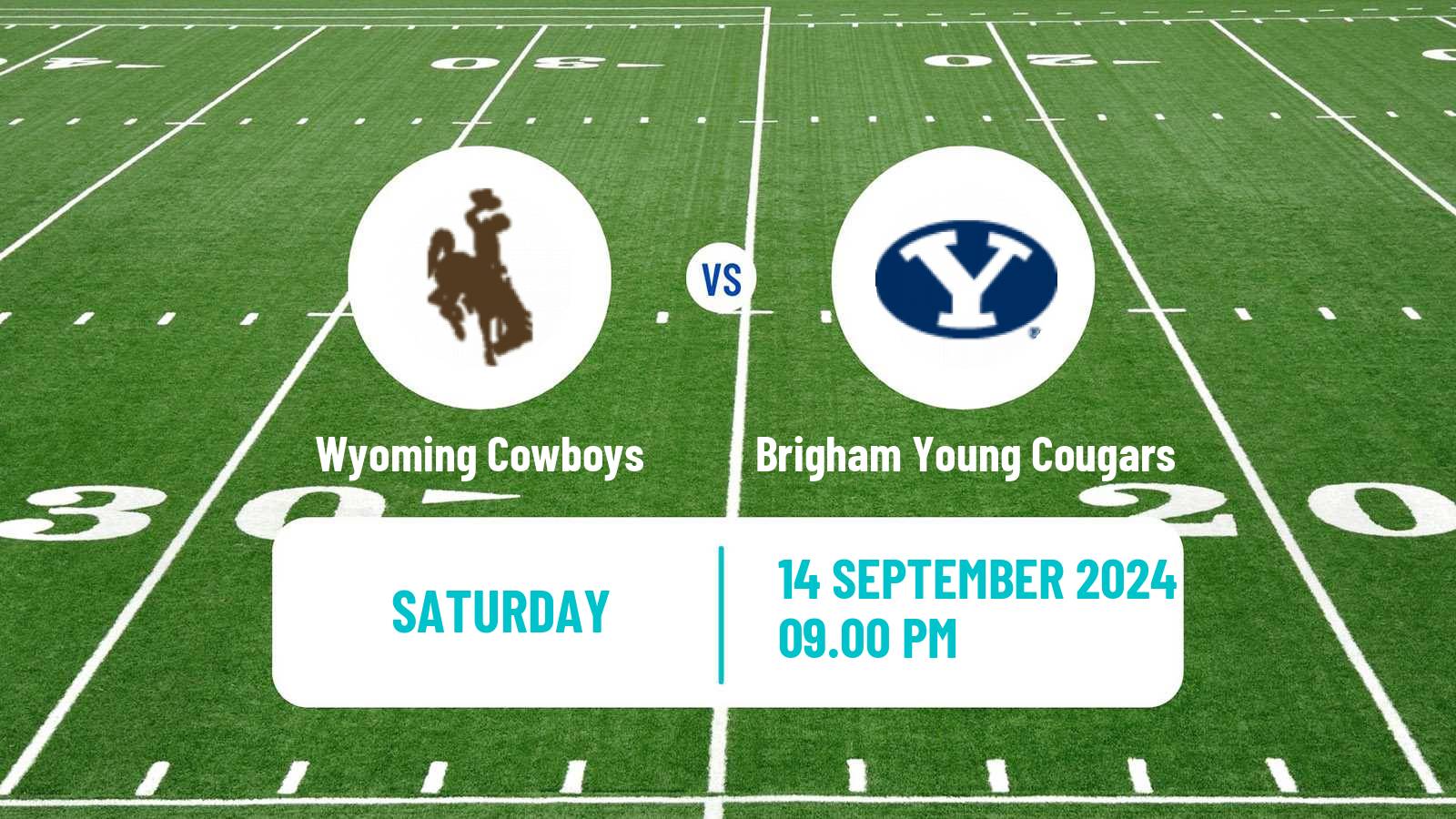 American football NCAA College Football Wyoming Cowboys - Brigham Young Cougars