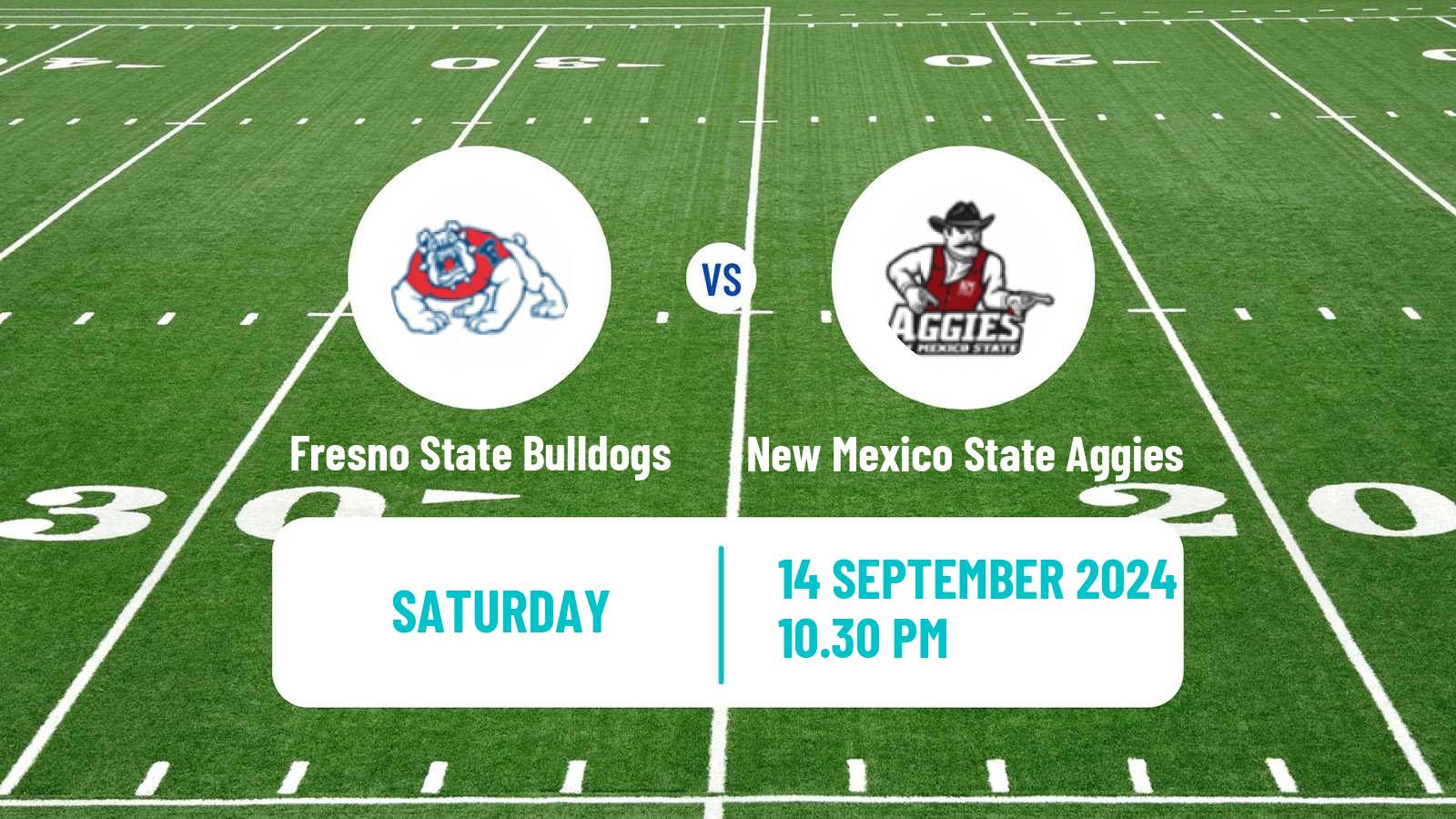 American football NCAA College Football Fresno State Bulldogs - New Mexico State Aggies